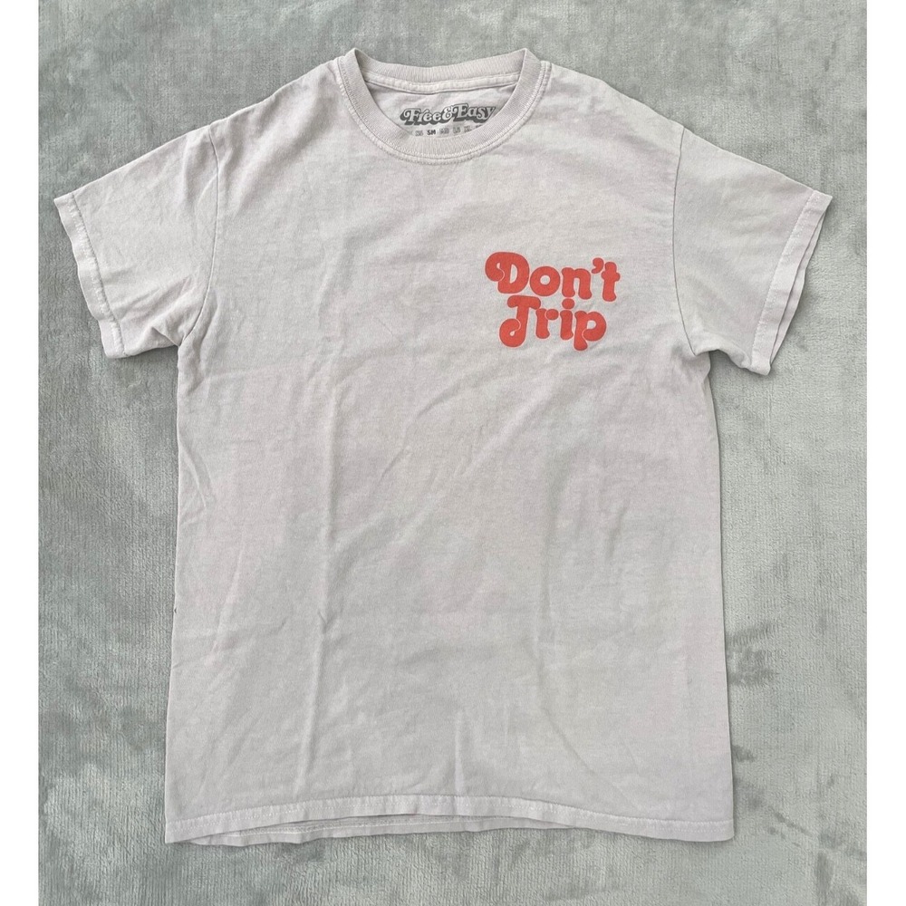 Free & Easy Don't Trip T-Shirt Men Small Lavender Short Sleeve LA Japan Street